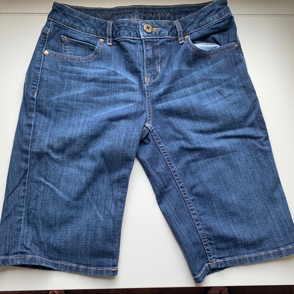 Simply Vera Wang Bermuda Jean Shorts